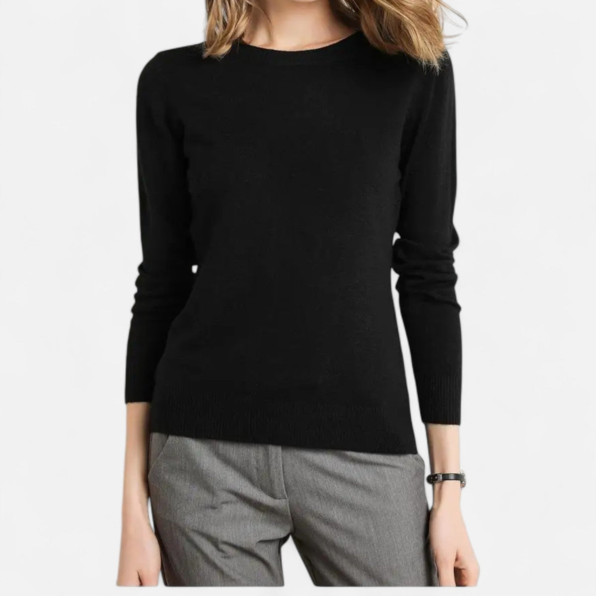 Ancient World | Women's Merino Wool Sweater Round Neck Timeless