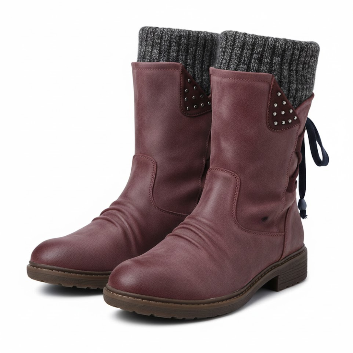 Women's Mid-Calf Winter Boots in Suede – Warm and Trendy Snow Boots