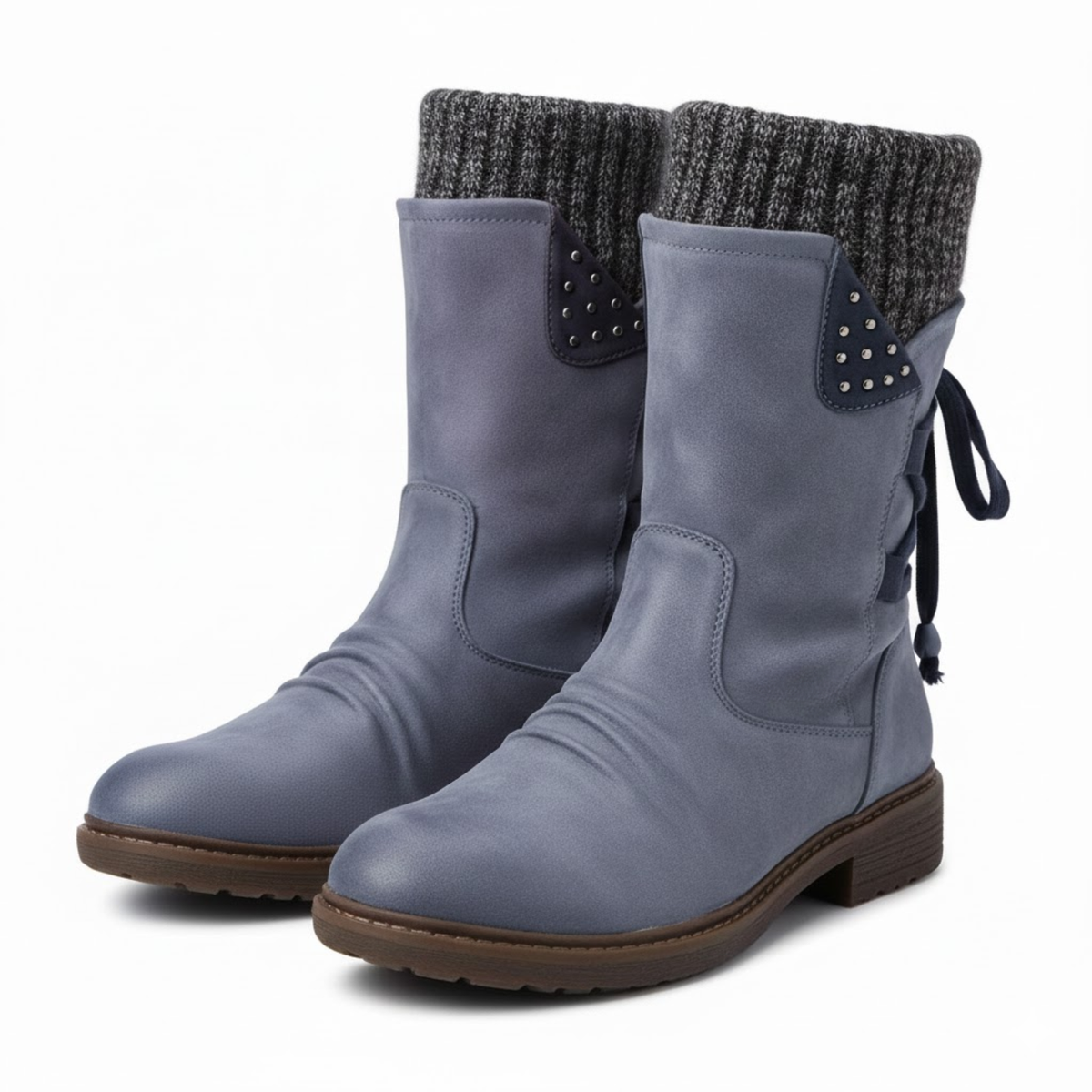 Women's Mid-Calf Winter Boots in Suede – Warm and Trendy Snow Boots
