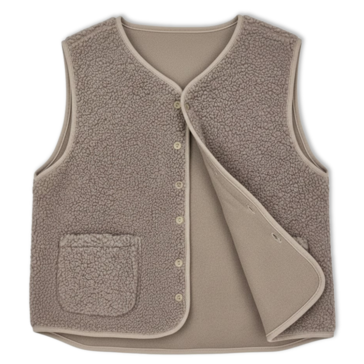 Women's Sleeveless Teddy Fleece Vest Outerwear