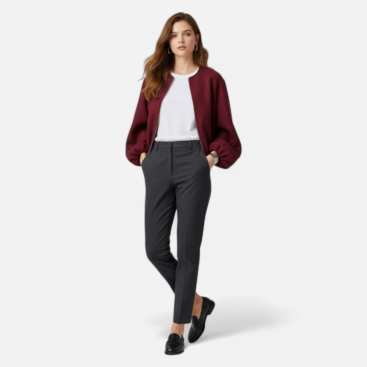 Ancient World | Women's Retro Round Zip Jacket