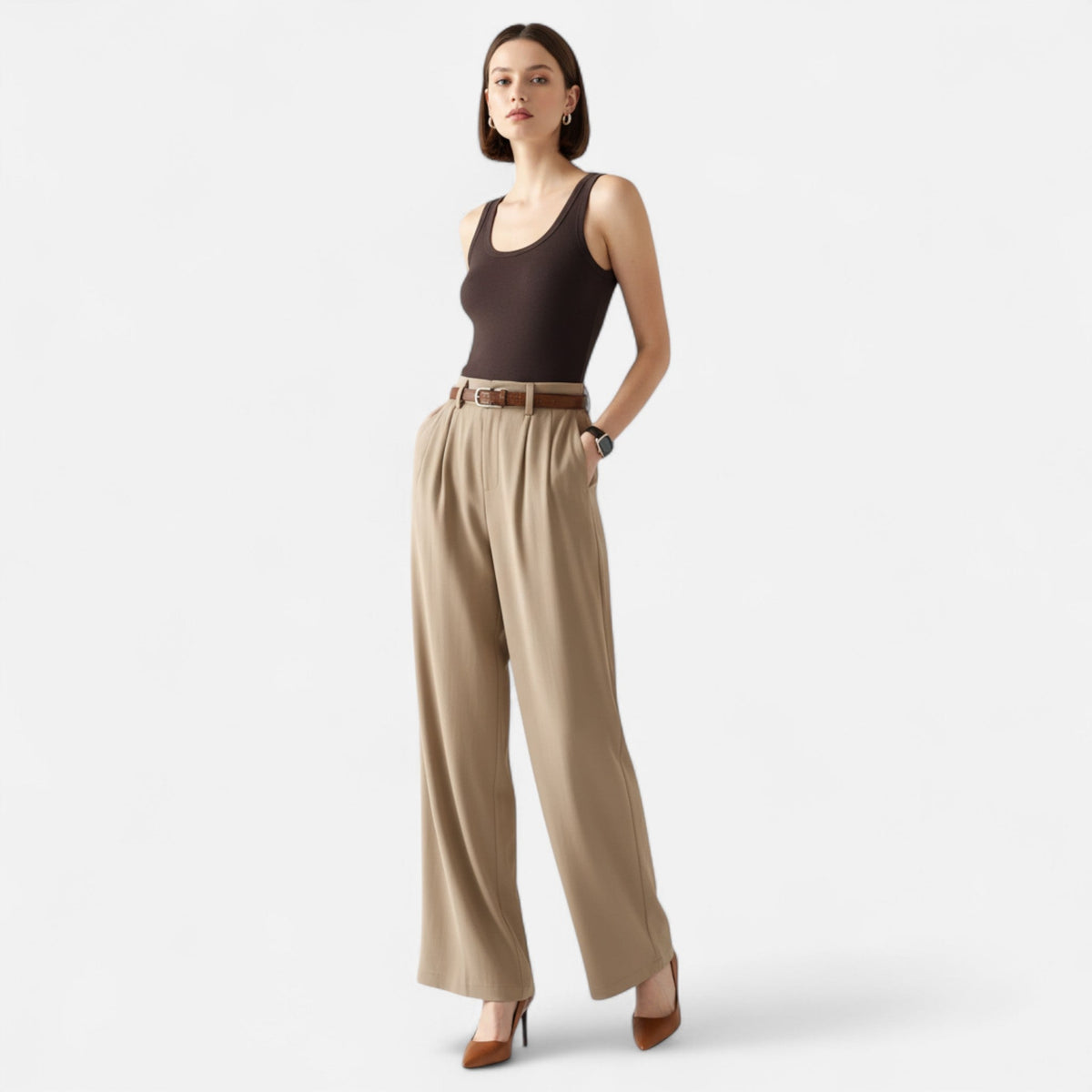Ancient World | Women's Palazzo Pants High Waist Timeless