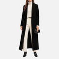 Ancient World | Long Women's Coat Black Fitted